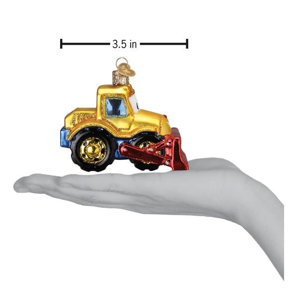 Bright-eyed Bulldozer Ornament