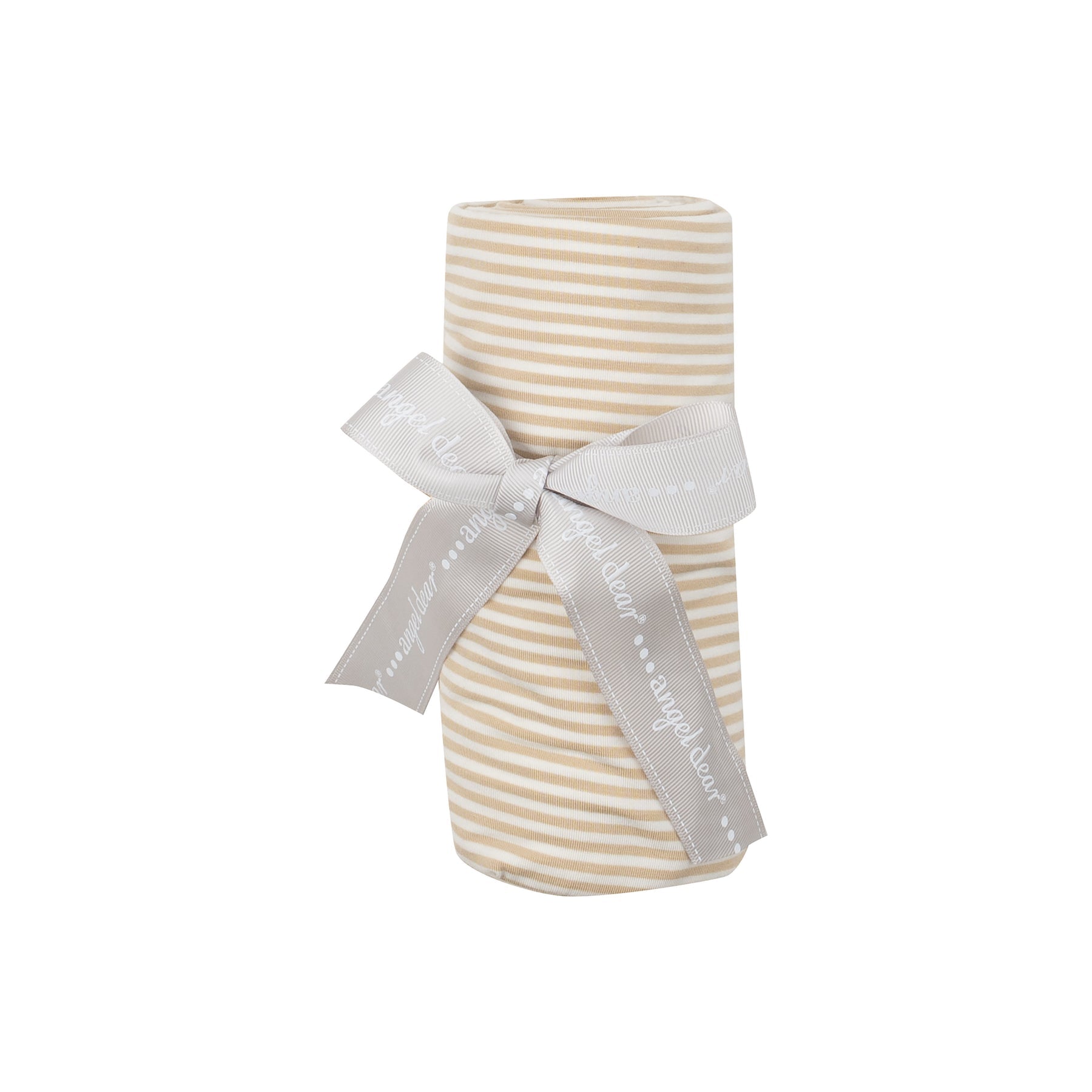 Beige Stripe Bamboo Swaddle Blanket