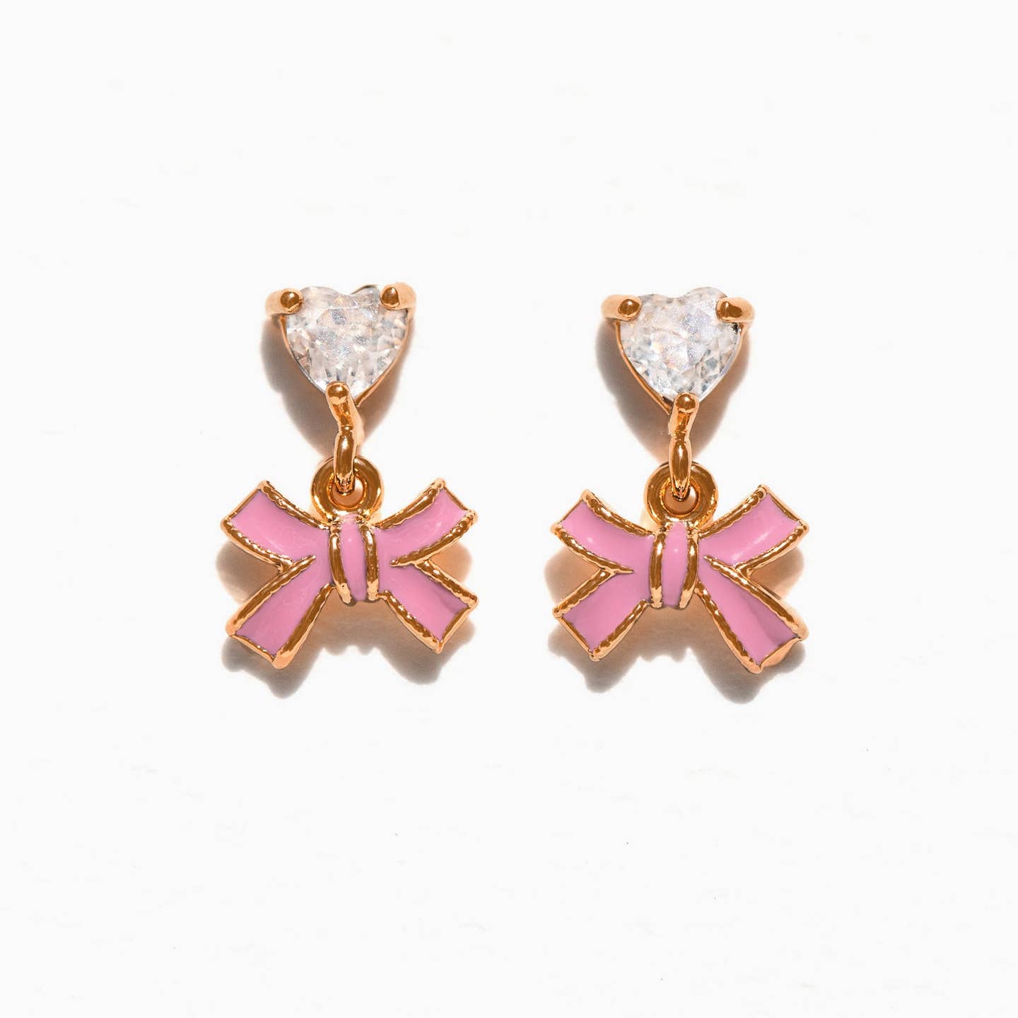 Love Letter Dangle Earrings | 18k Rose Gold Plated