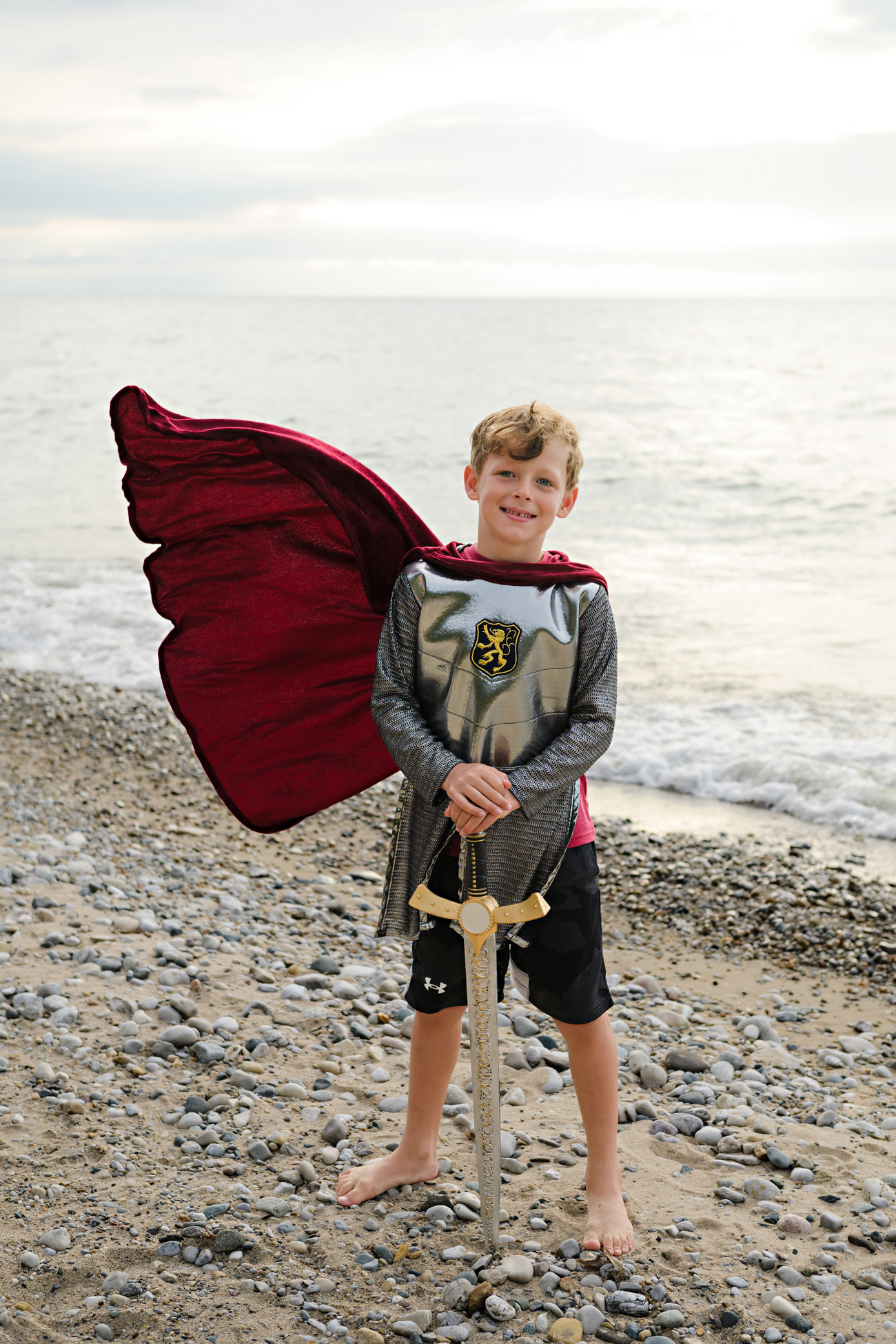 Silver Knight Tunic with Cape