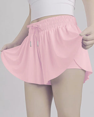 Performance Flowy Butterfly Shorts | Light Pink