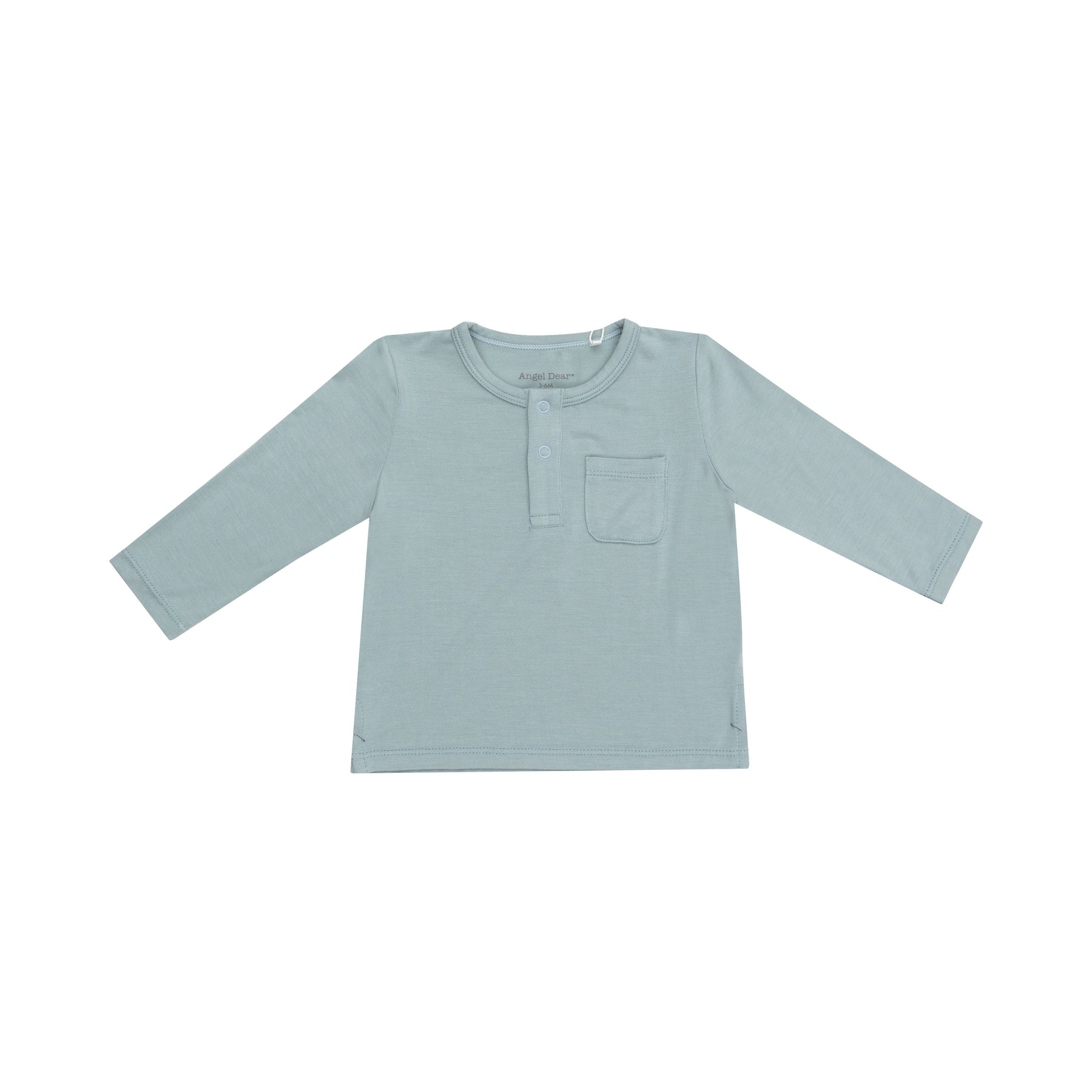 Gray Mist Bamboo Long Sleeve Henley Shirt