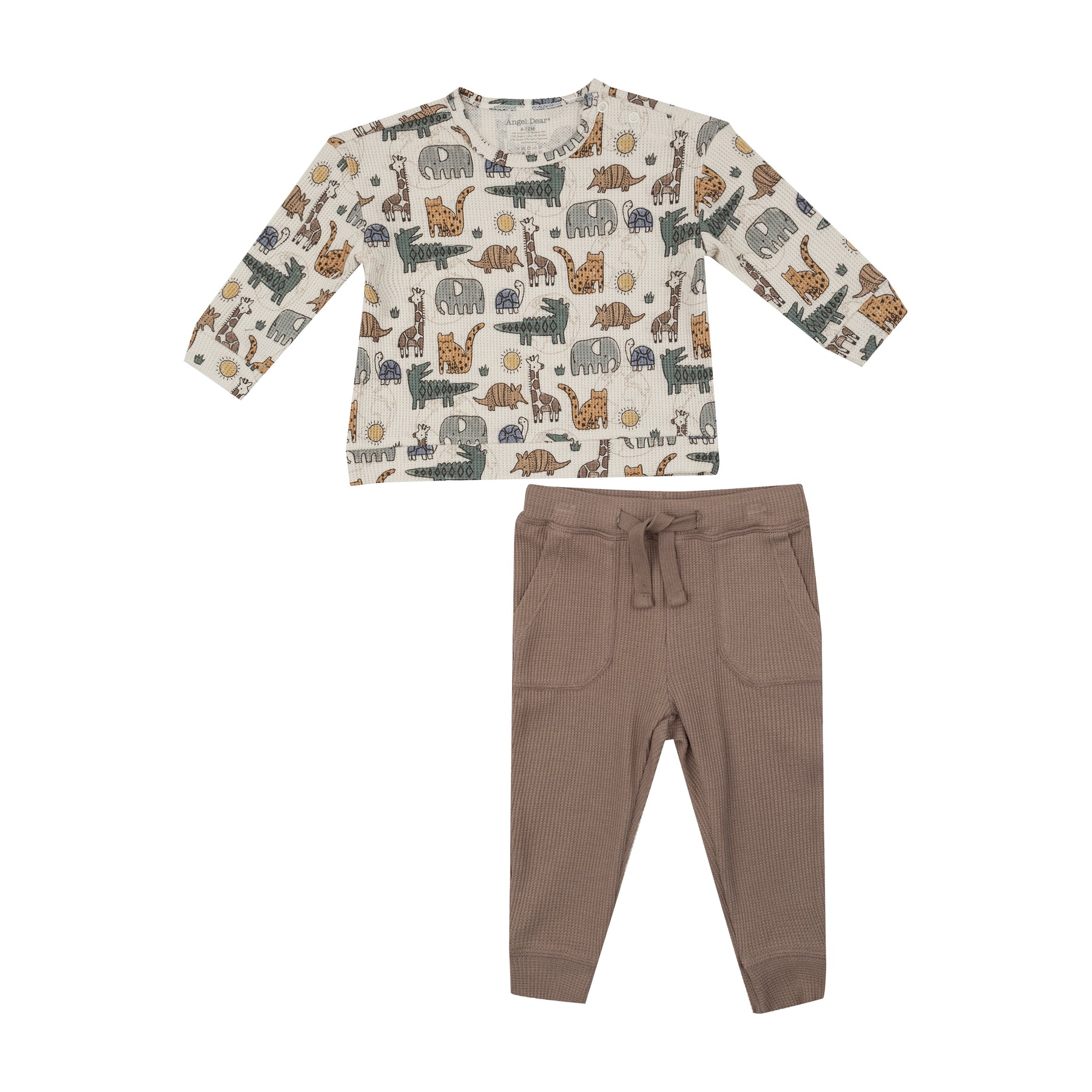 Safari Sketchbook Waffle Sweatshirt and Jogger Set