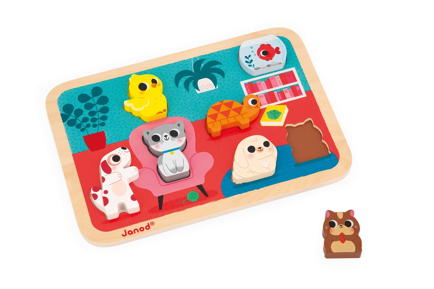 Chunky 7pc Stand Alone Wooden Puzzle | Pets