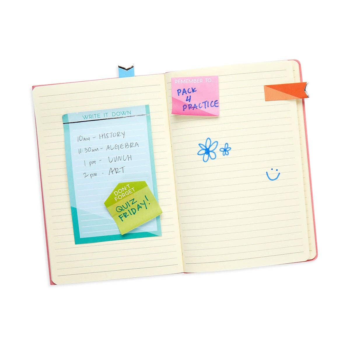 Side Notes Sticky Tab Note Pad | Rainbow