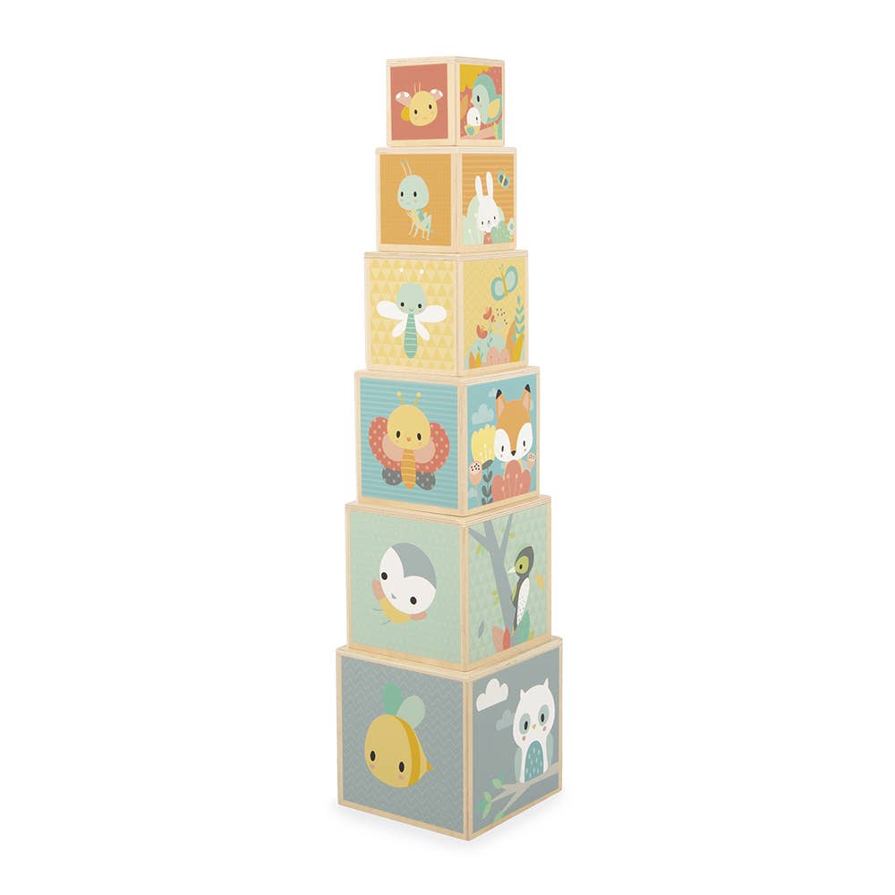 Wooden Stacking Pyramid of Blocks