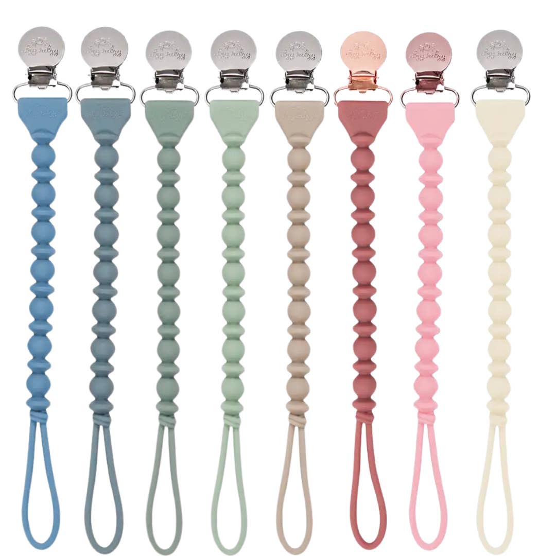 Sweetie Strap™ Silicone One-Piece Pacifier Clip | Assorted