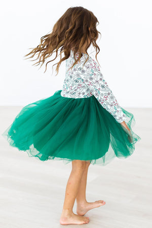 Mints and Mistletoe Long Sleeve Tutu Dress