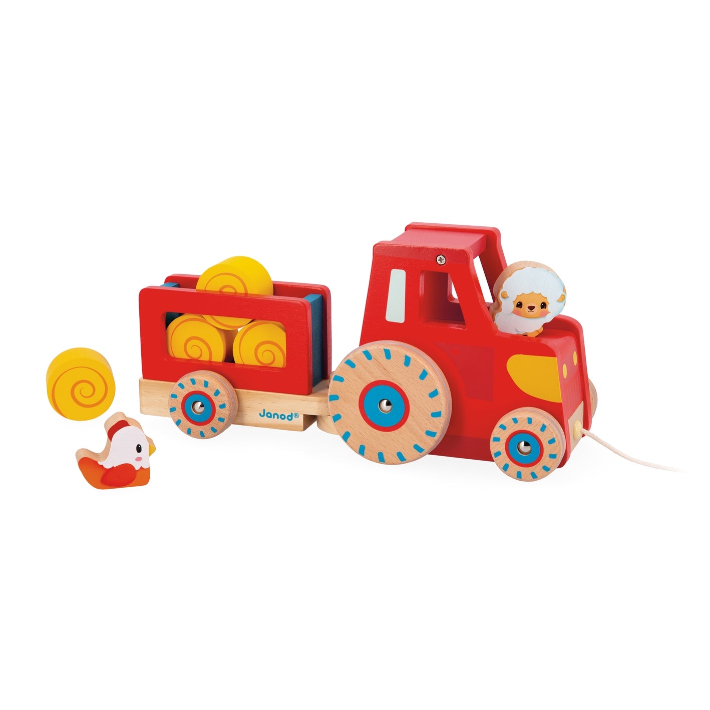 Pull Along Wooden Tractor