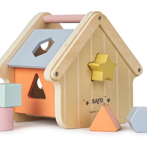 Wooden Shape Sorting House