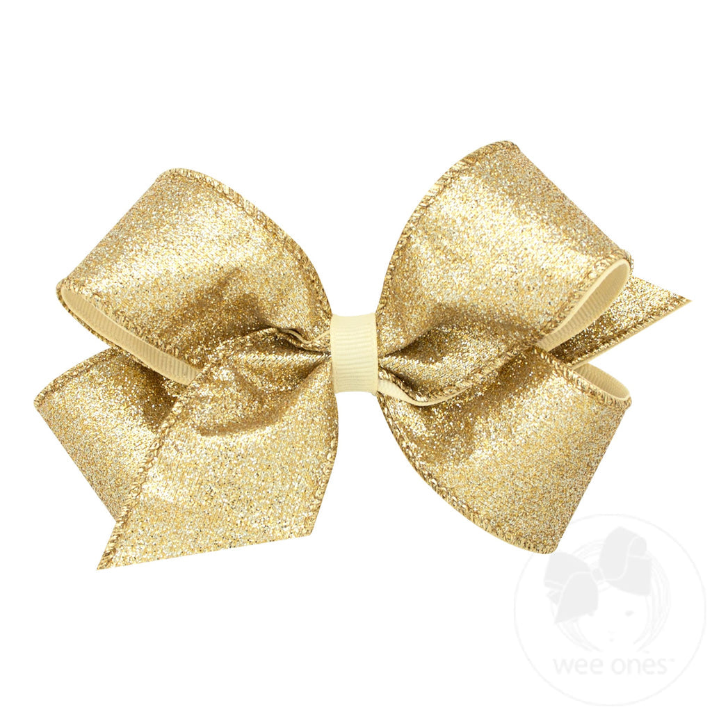 Medium Party Glitter Girls Hair Bow | Assorted Colors