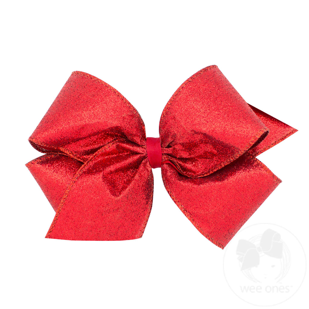 King Party Glitter Girls Hair Bow | Assorted Colors