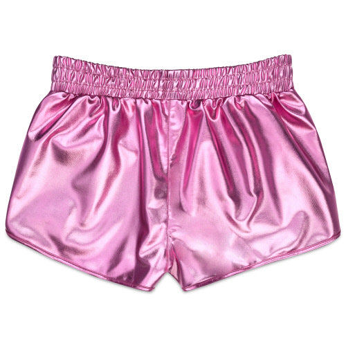 pink metallic shorts