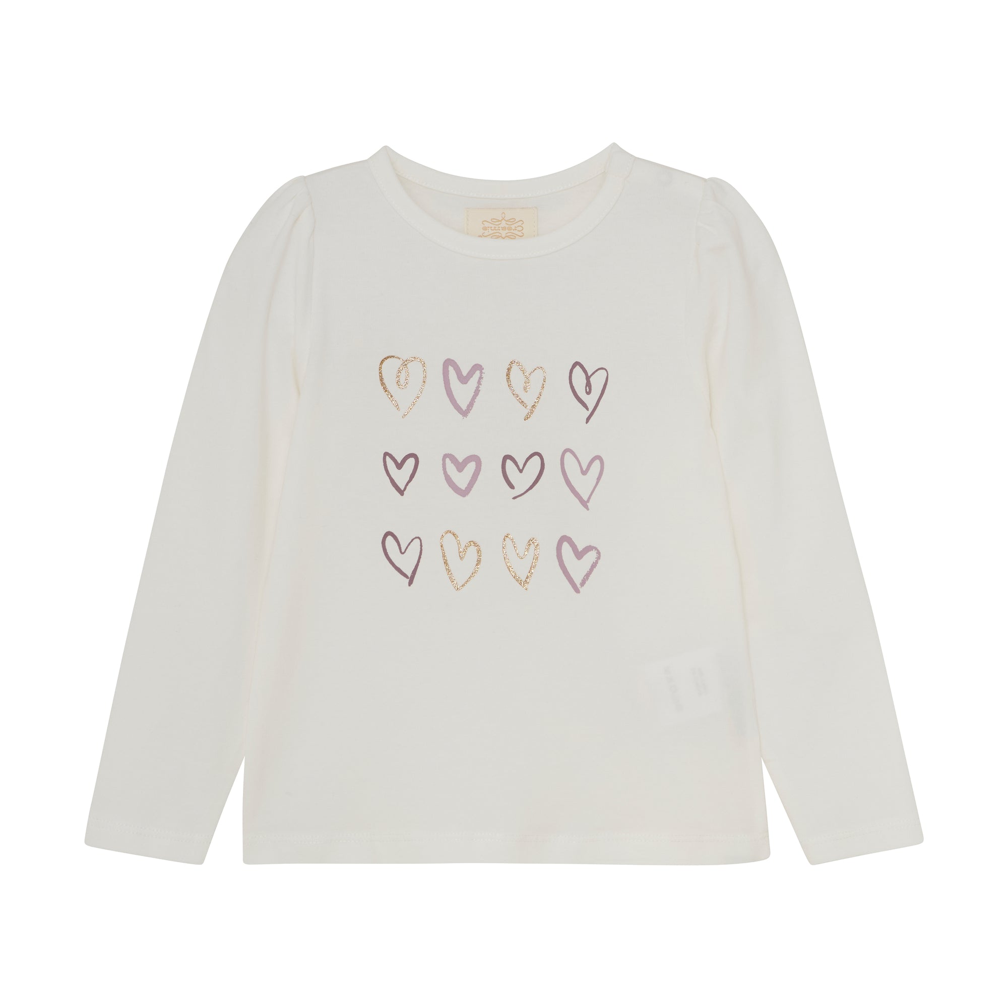 Long Sleeve Watercolor Hearts Shirt