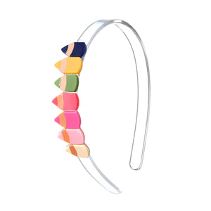 Pencils Colorful Acrylic Headband