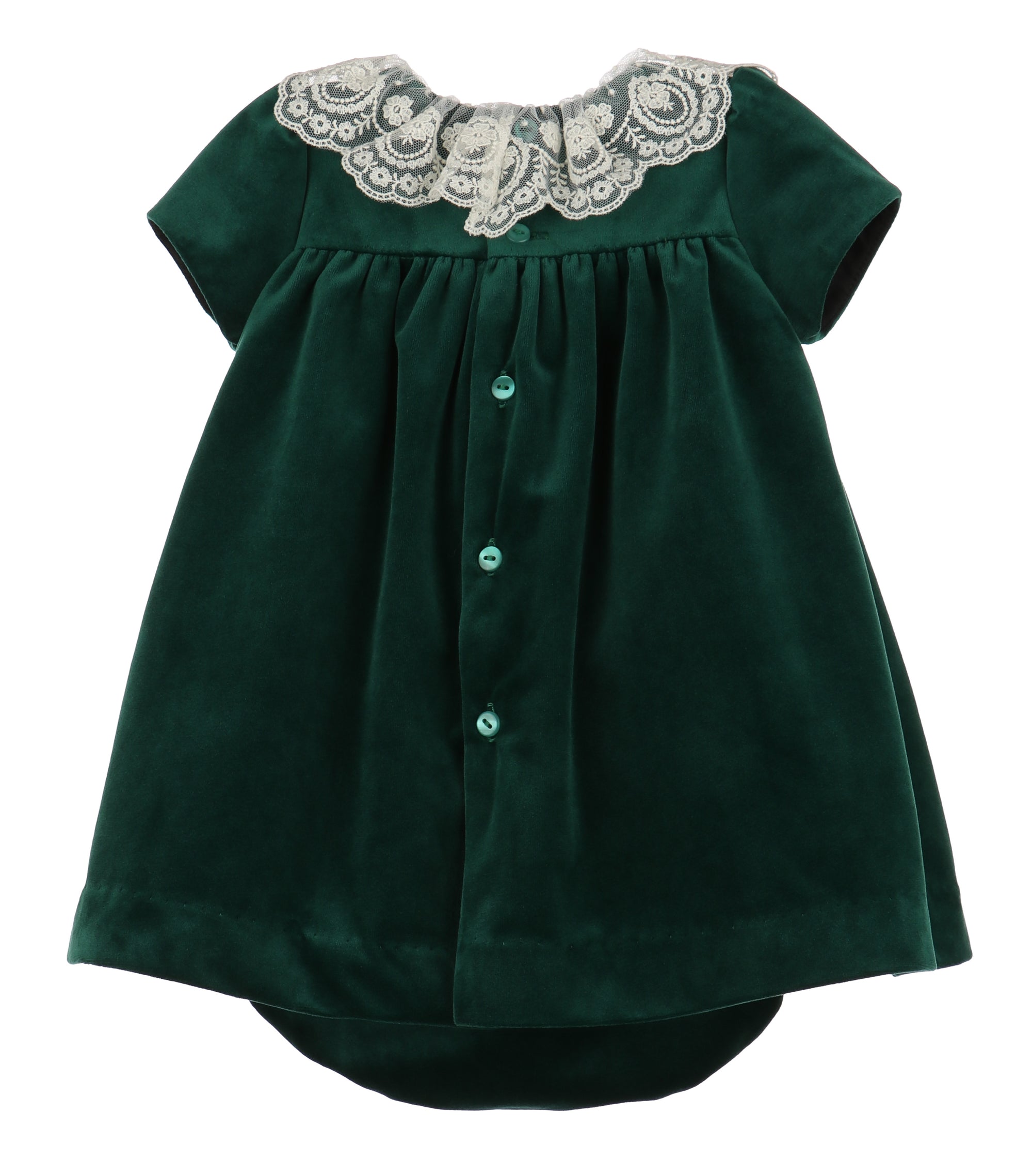 Deluxe Velvet Float Green Dress