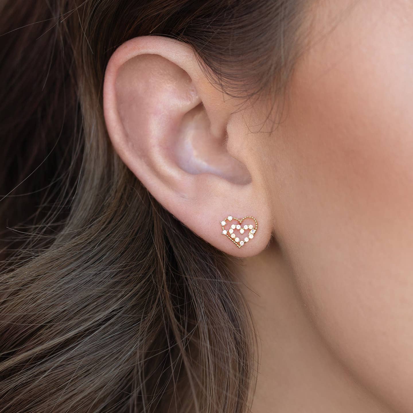 Love Me Sweet Stud Earrings | 18k Rose Gold Plated