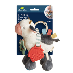 Link & Love™ Activity Plush with Teether Toy | Cow