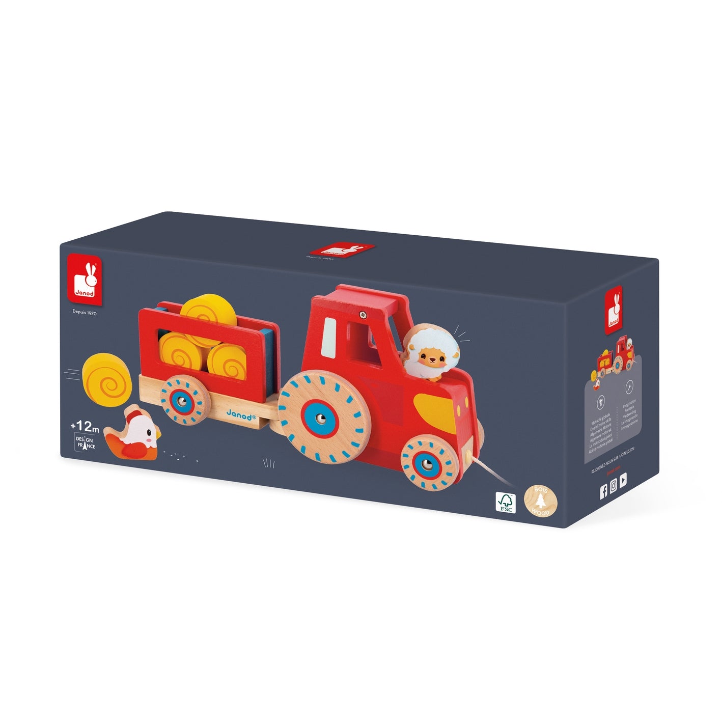 Pull Along Wooden Tractor