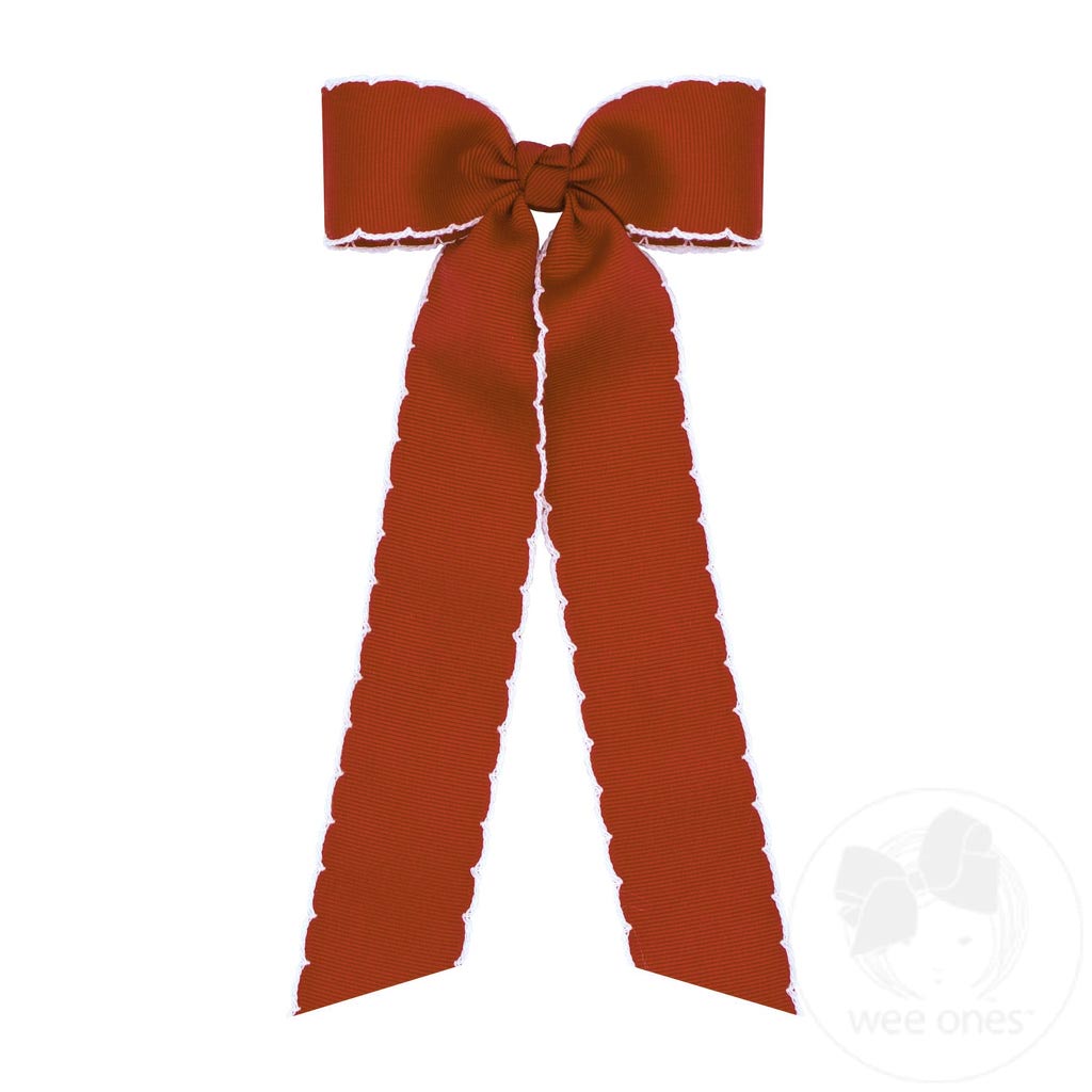 Burnt Orange Grosgrain Hair Bows on Clips | Assorted