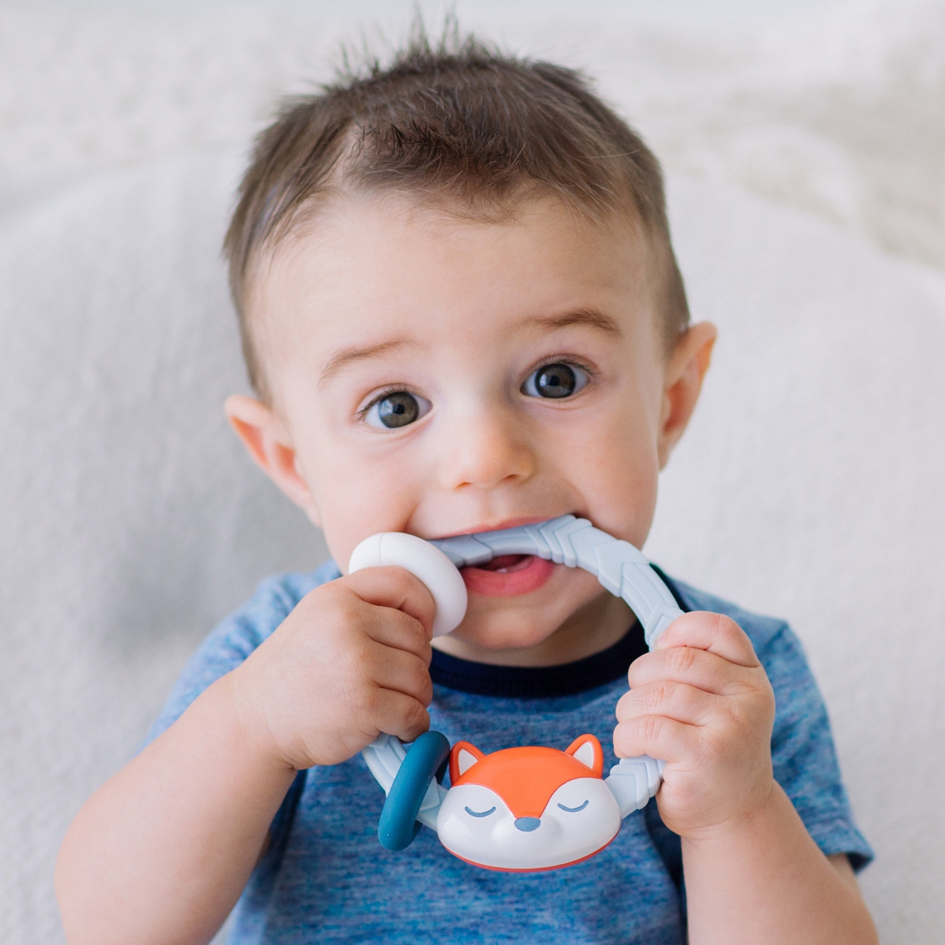 Ritzy Rattle™ Silicone Teether Rattle | Fox