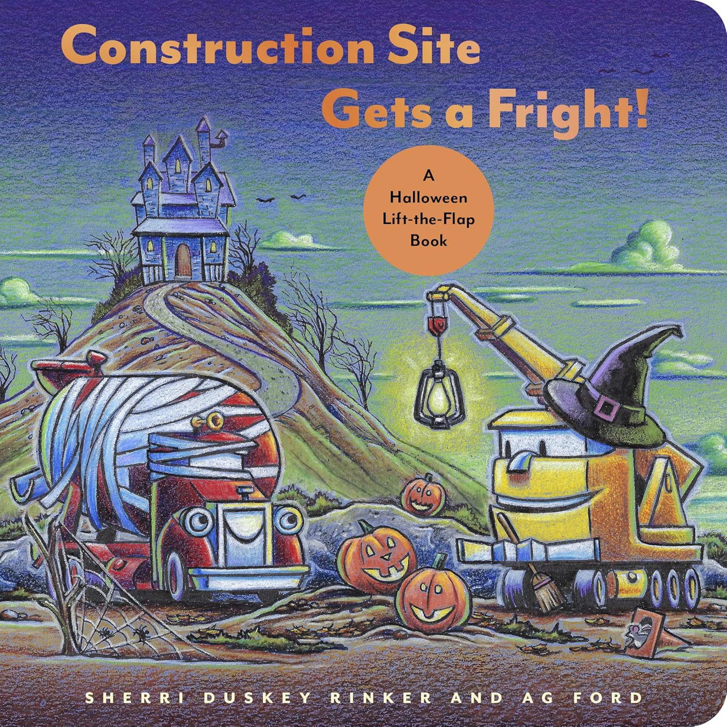 'Construction Site Gets a Fright!' A Halloween Lift-the-Flap Book | by Sherri Duskey Rinker