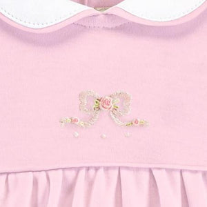 Pretty Bows Embroidered Bubble with Round Collar