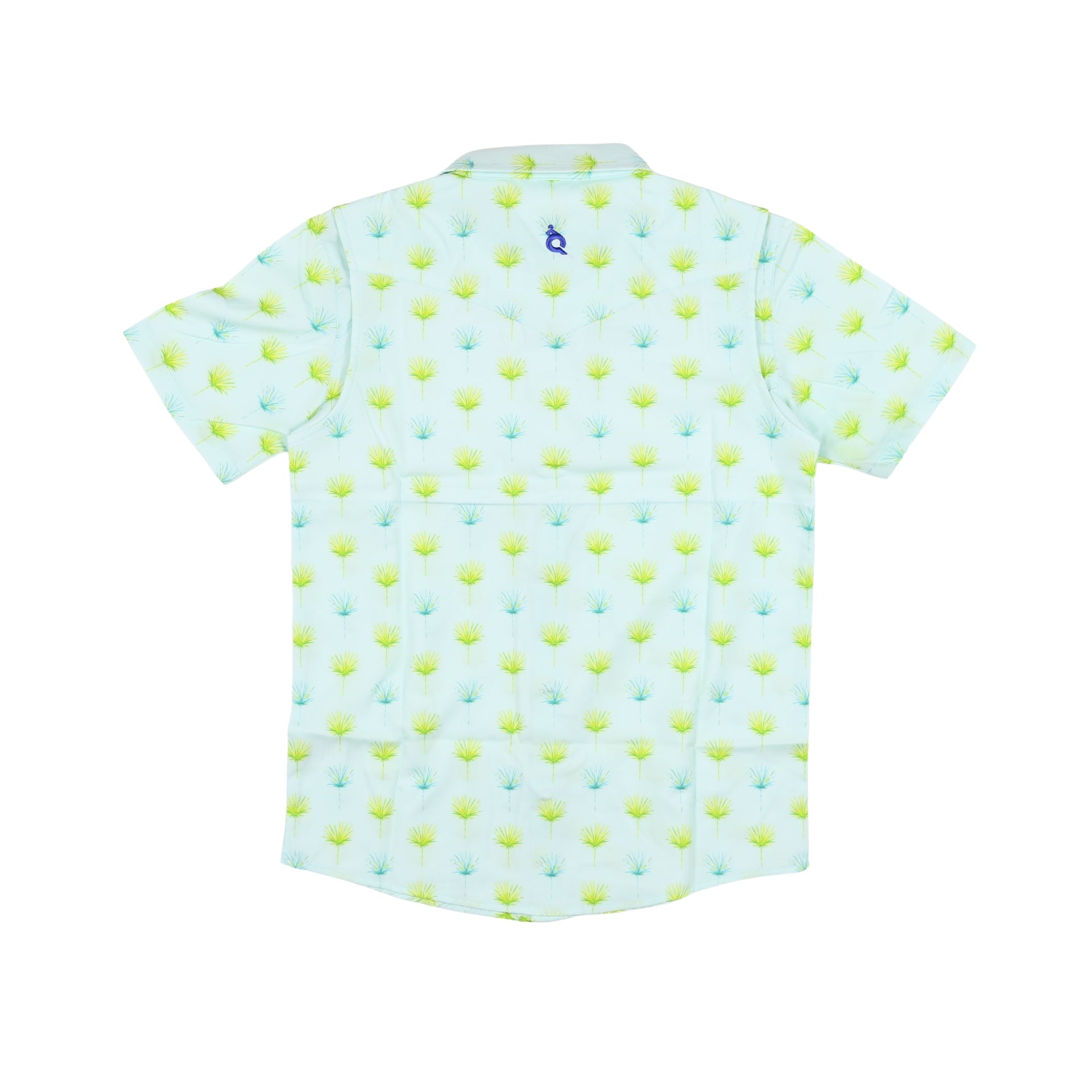 Palm Leaves Pearl Snap Short Sleeve