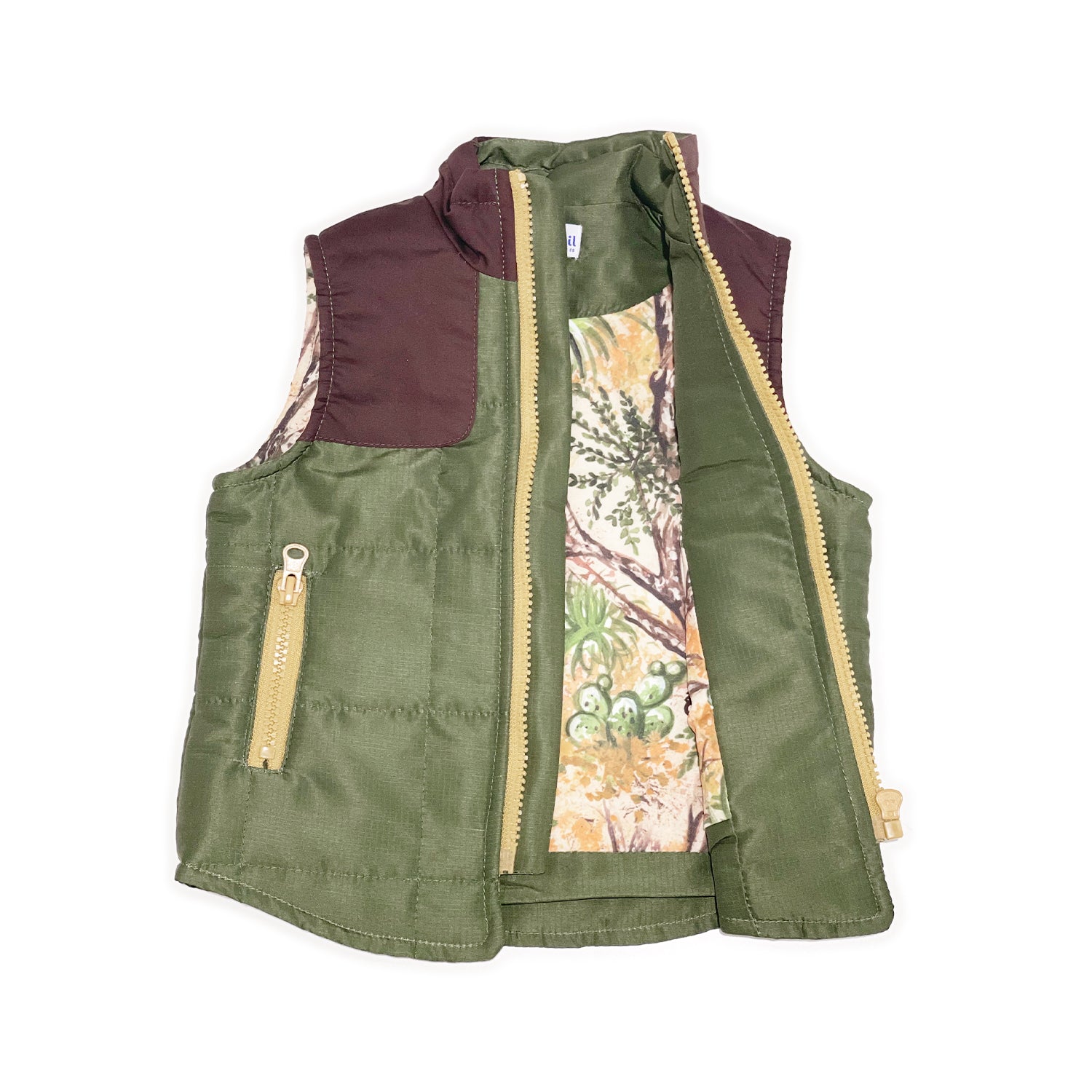 Army Green and Brown Vest