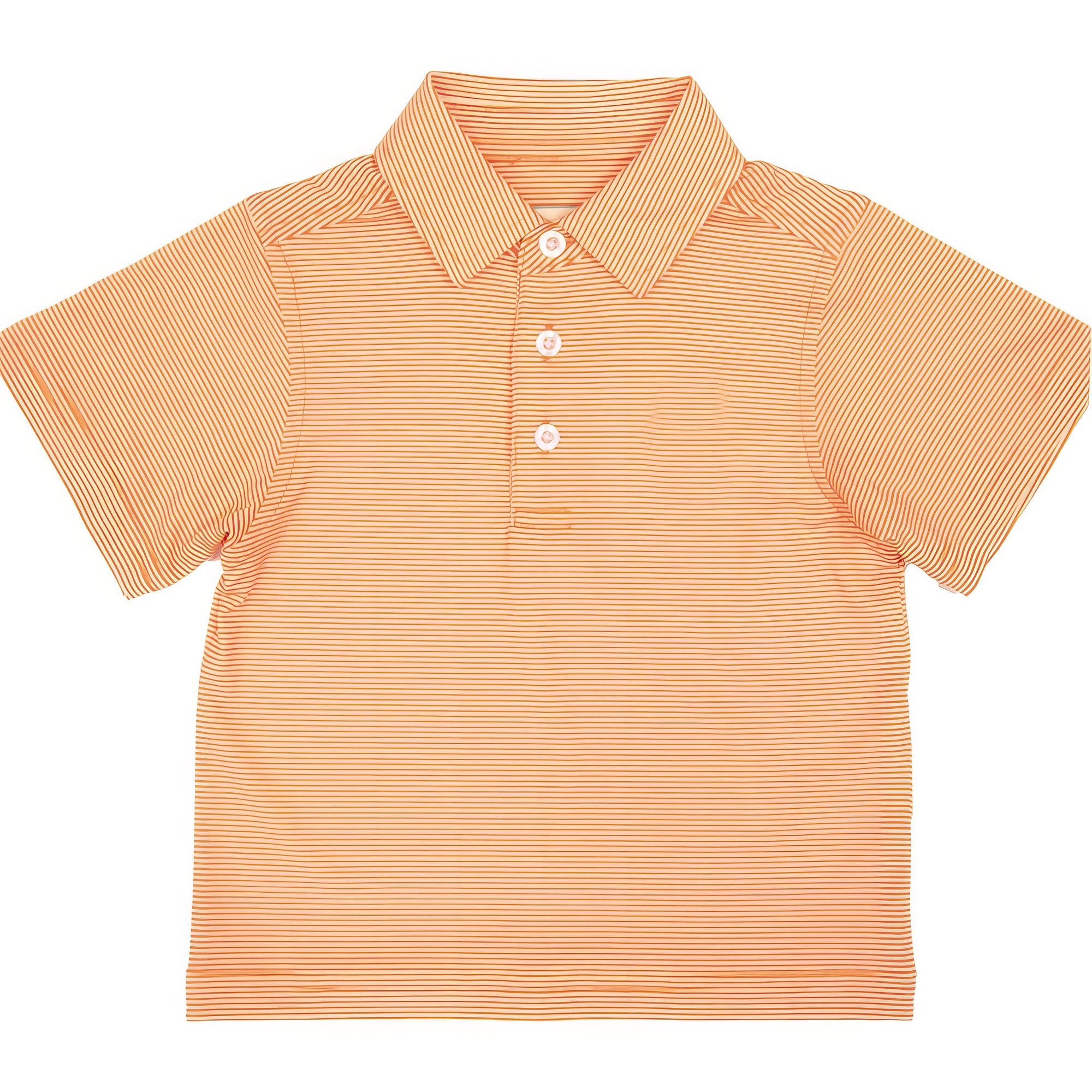 The Little Hills | Orange and White Striped Polo Shirt