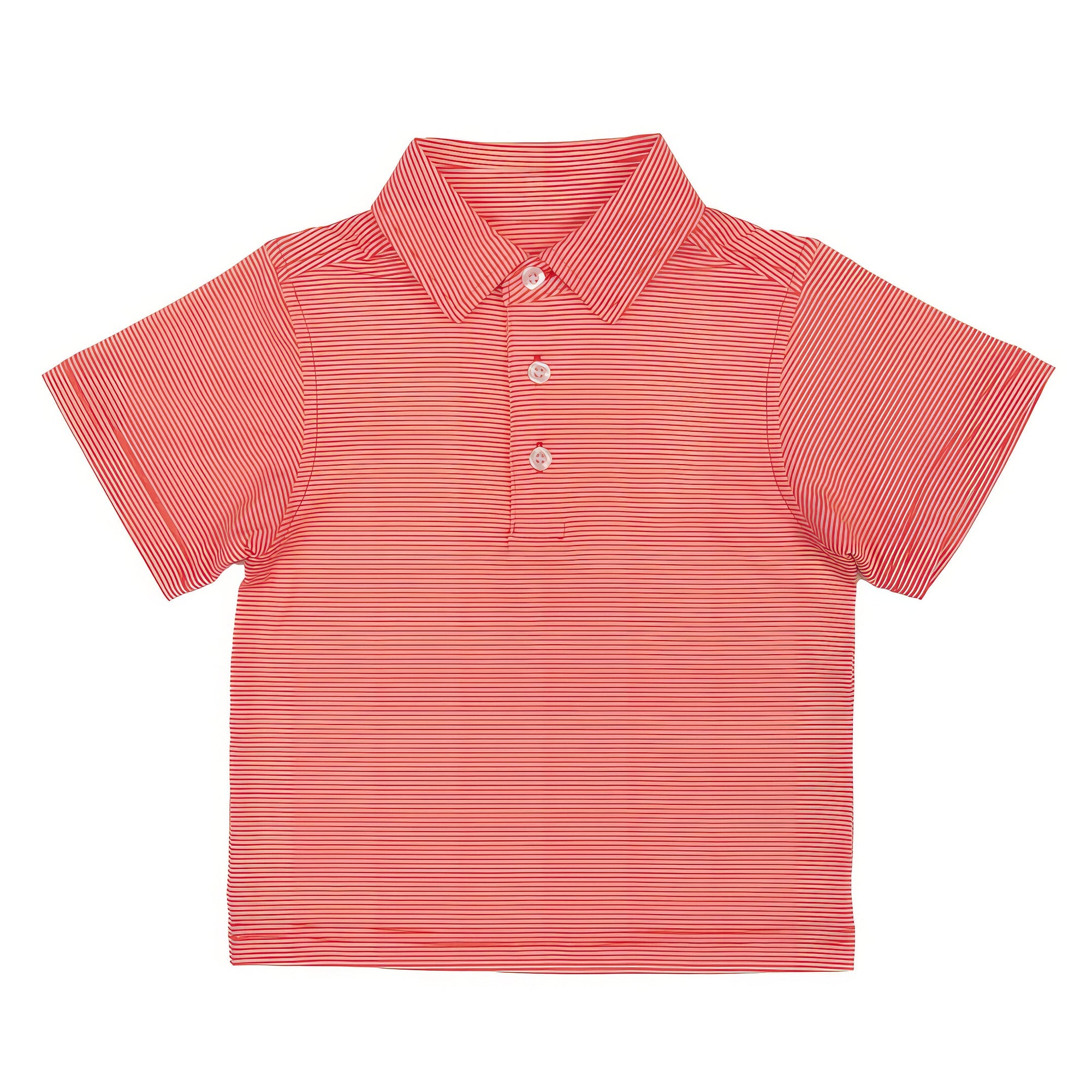 The Little Blanco | Red and White Striped Polo Shirt