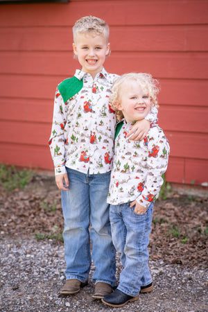 Cowboy Christmas Long Sleeve Shirt