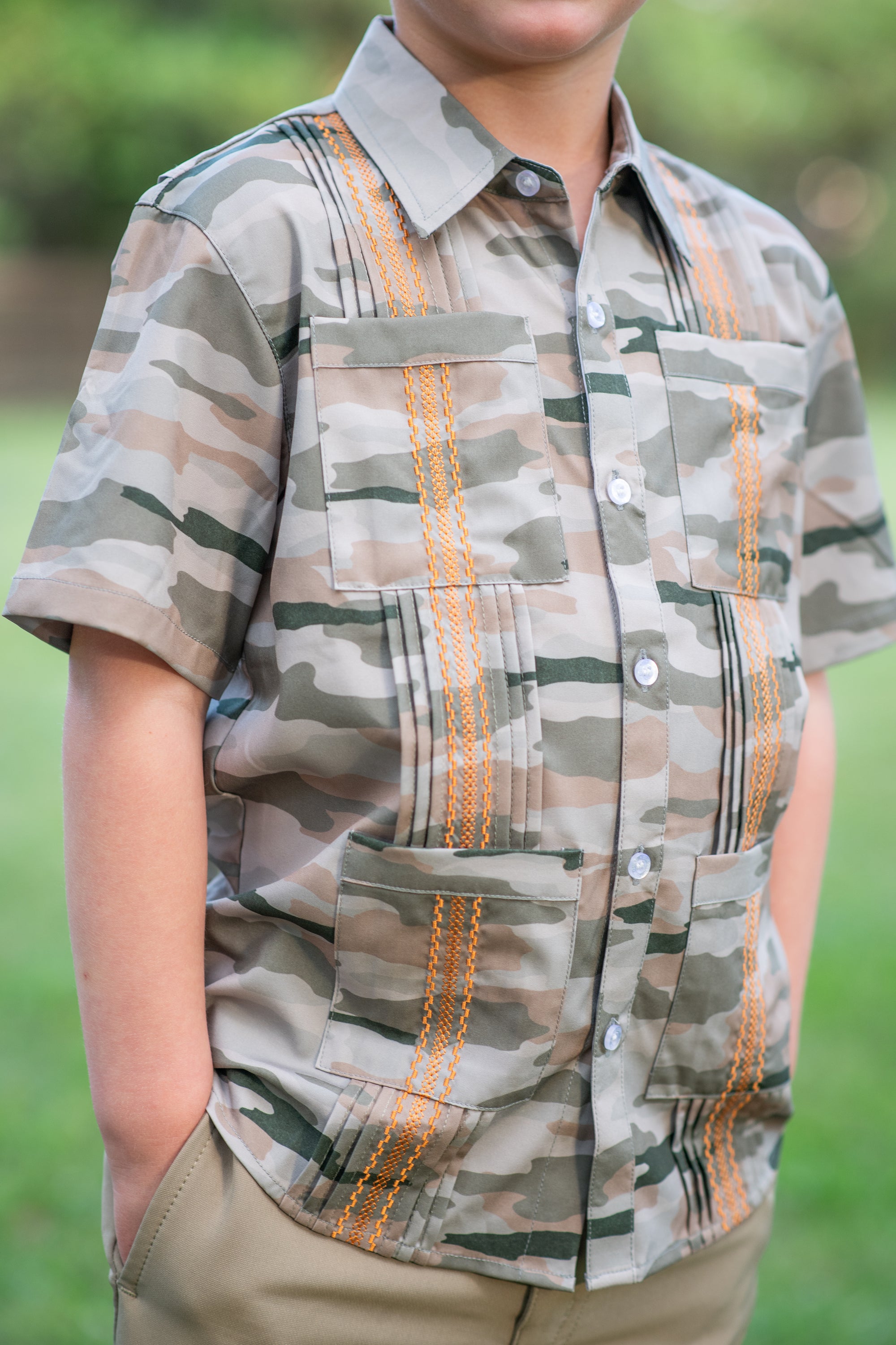 Guayabera | Classic Camo Short Sleeve Shirt