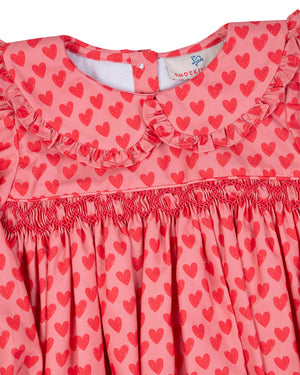 Ditsy Hearts Smocked Dress