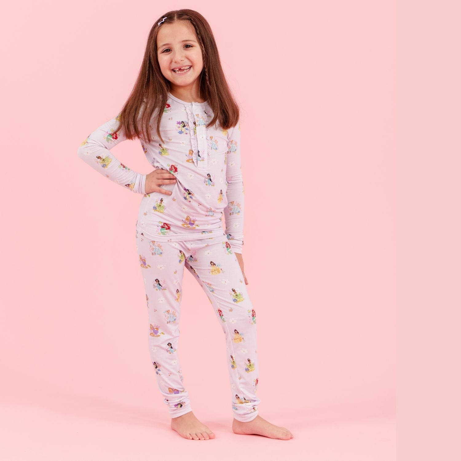 Disney Princess Modal Magnetic Long Sleeve Pajama Set