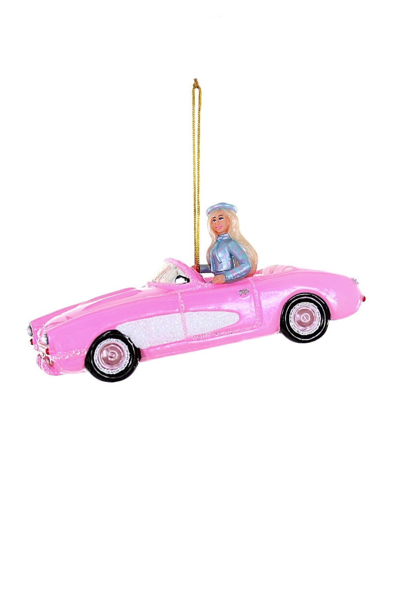 Pink Corvette Ornament