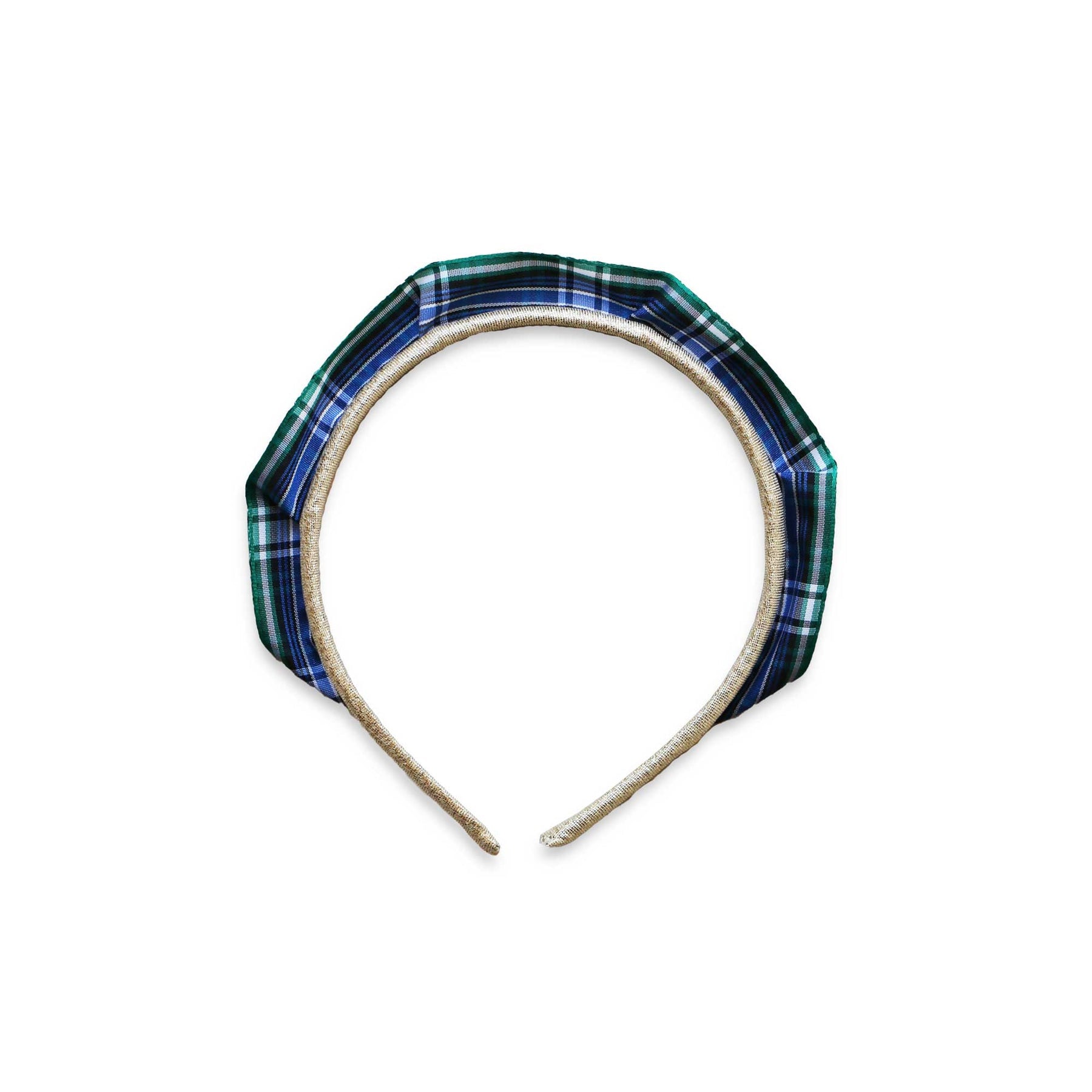 Tartan Winter Chic Crown Headband | Blue