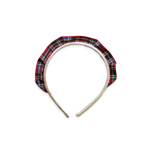 Tartan Winter Chic Crown Headband | Red