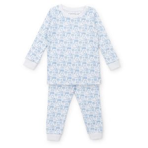 Greyson Boys' Pajama Pant Set | School Days Blue