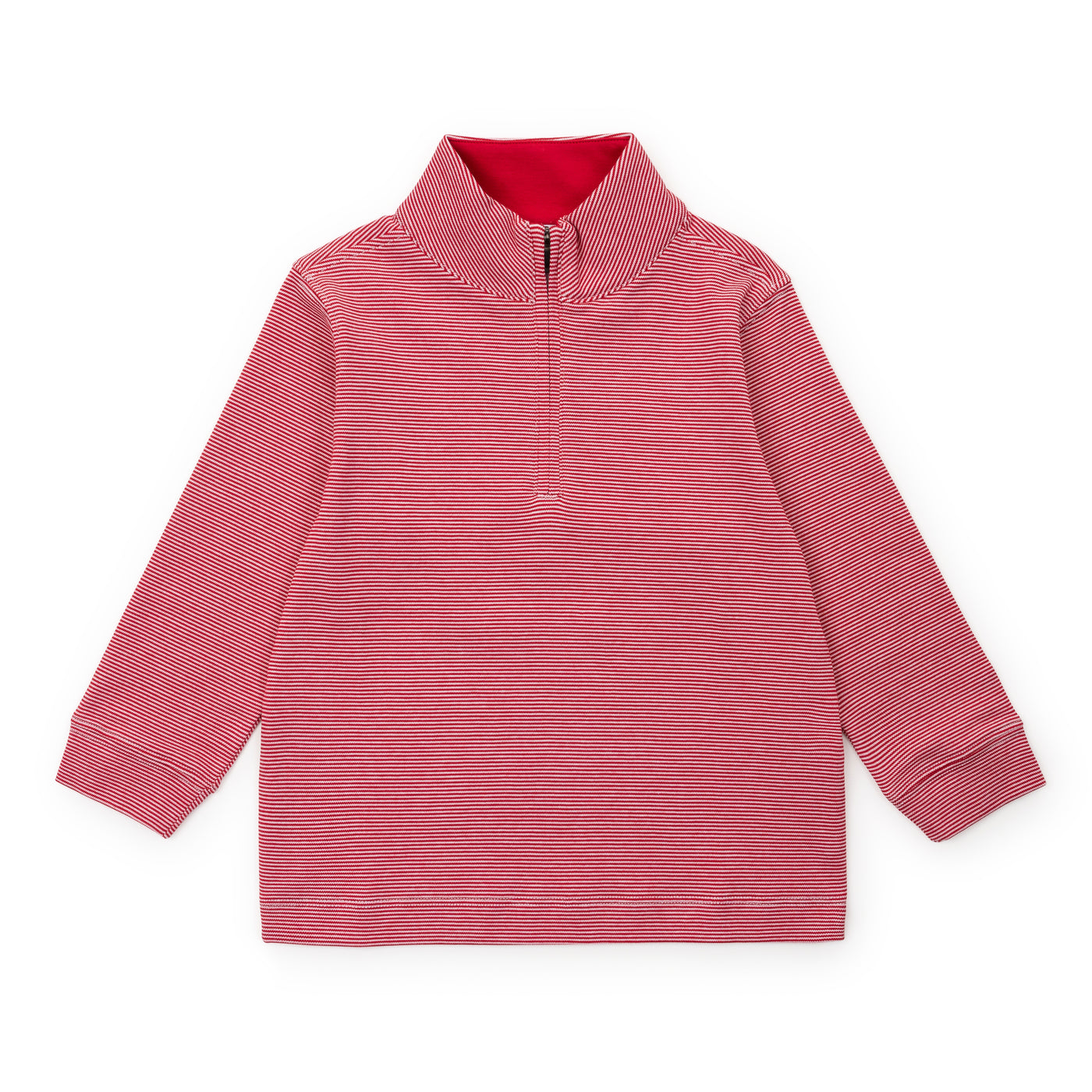 Spencer Quarter Zip Pullover | Red and White Stripe