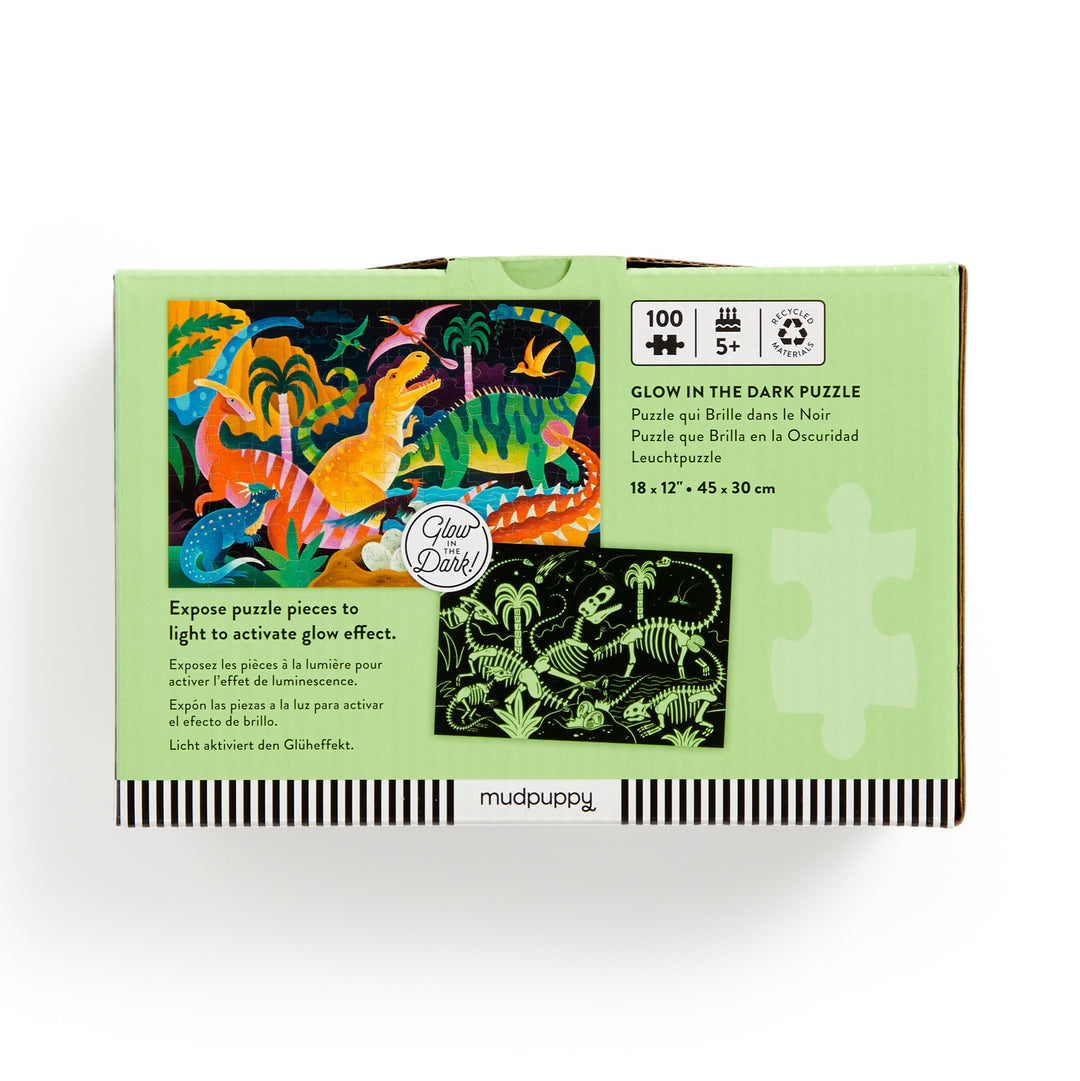 Dinosaur Park 100 Piece Glow in the Dark Puzzle