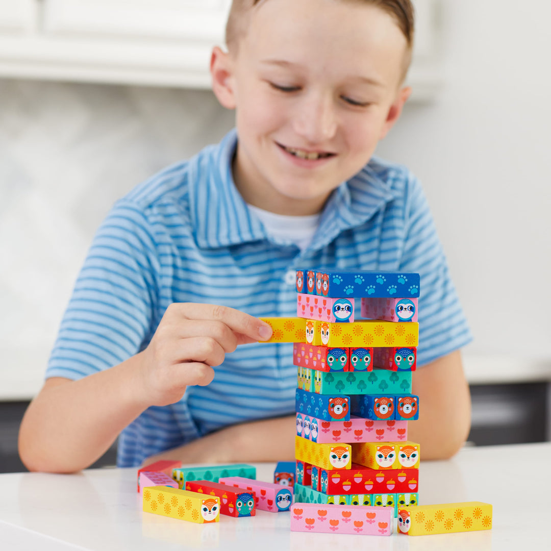 Wild Wobble! Wooden Tumbling Tower