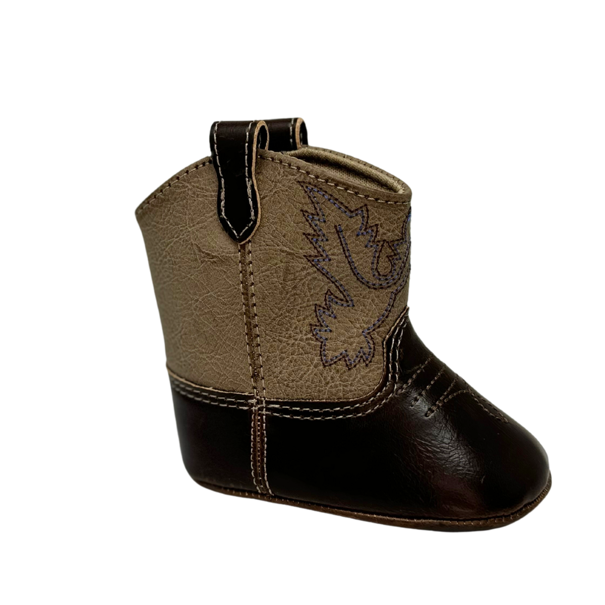 Miller Infant Western Boot | Brown with Taupe