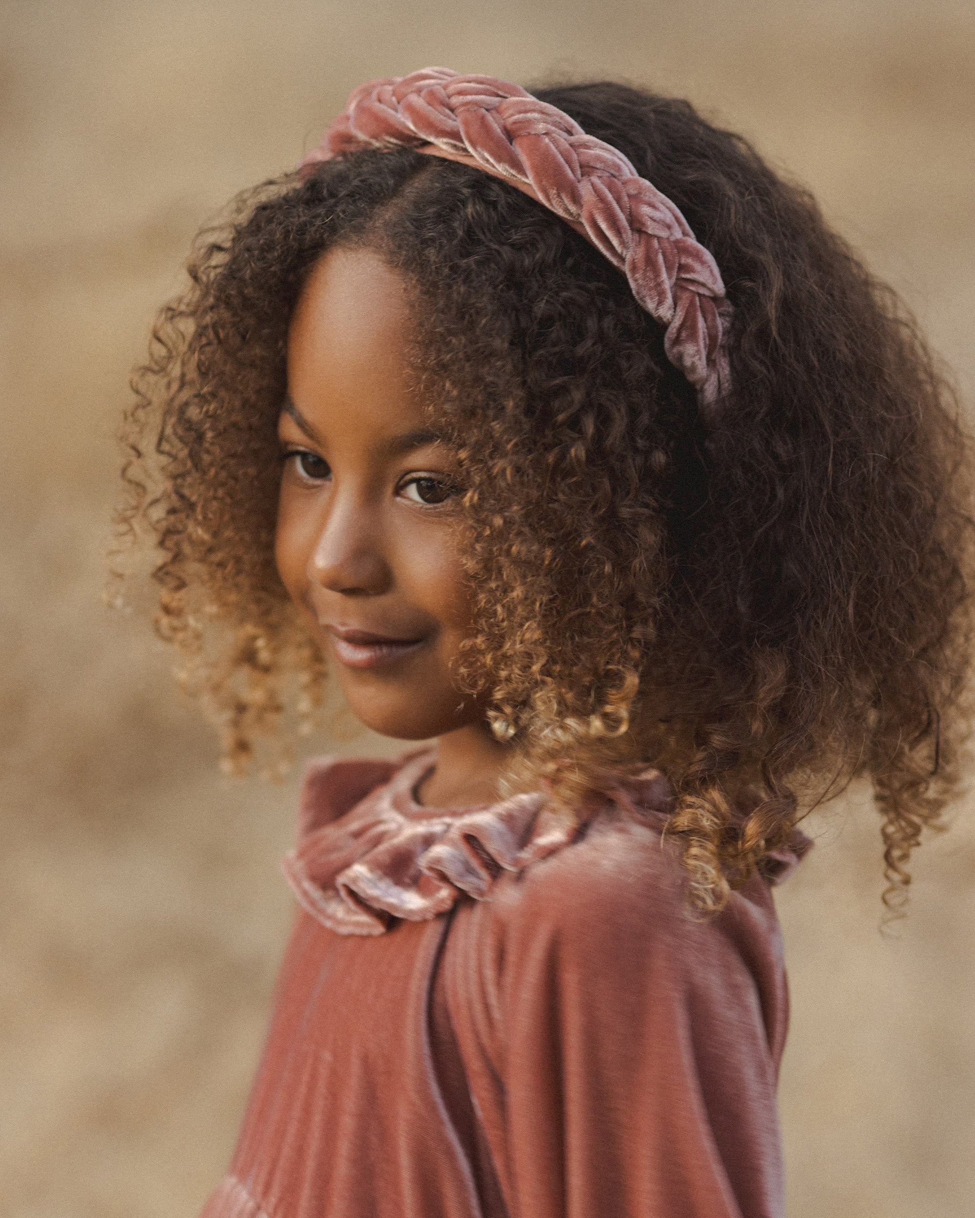 Velvet Braided Headband | Poppy