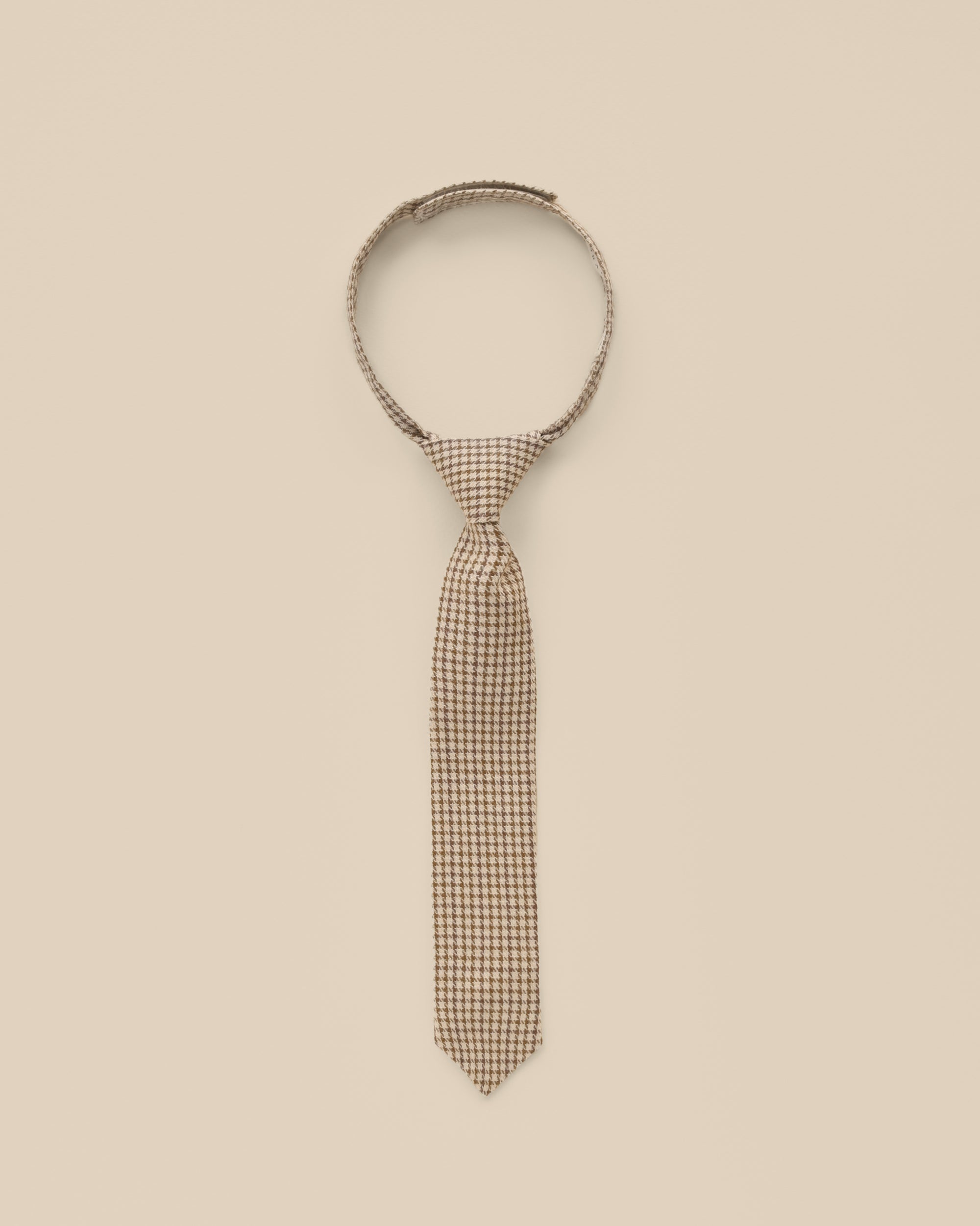 Skinny Tie | Golden Houndstooth