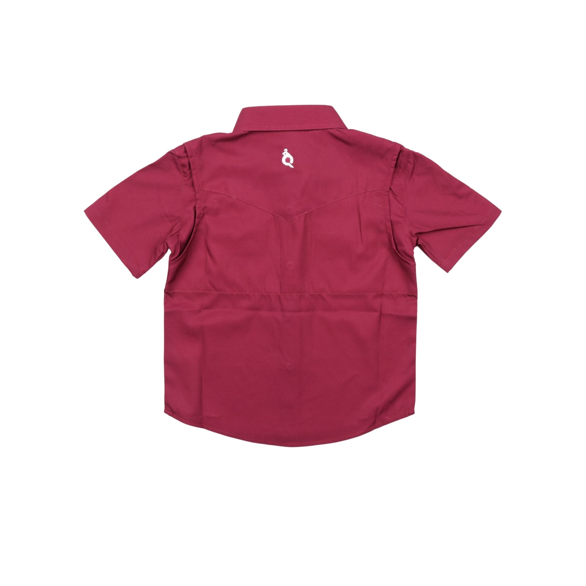 Game Day Maroon Pearl Snap Short Sleeve Shirt