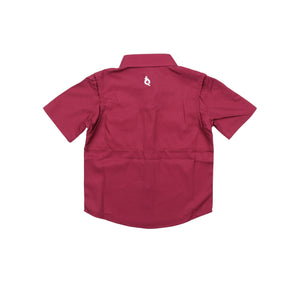 Game Day Maroon Pearl Snap Short Sleeve Shirt