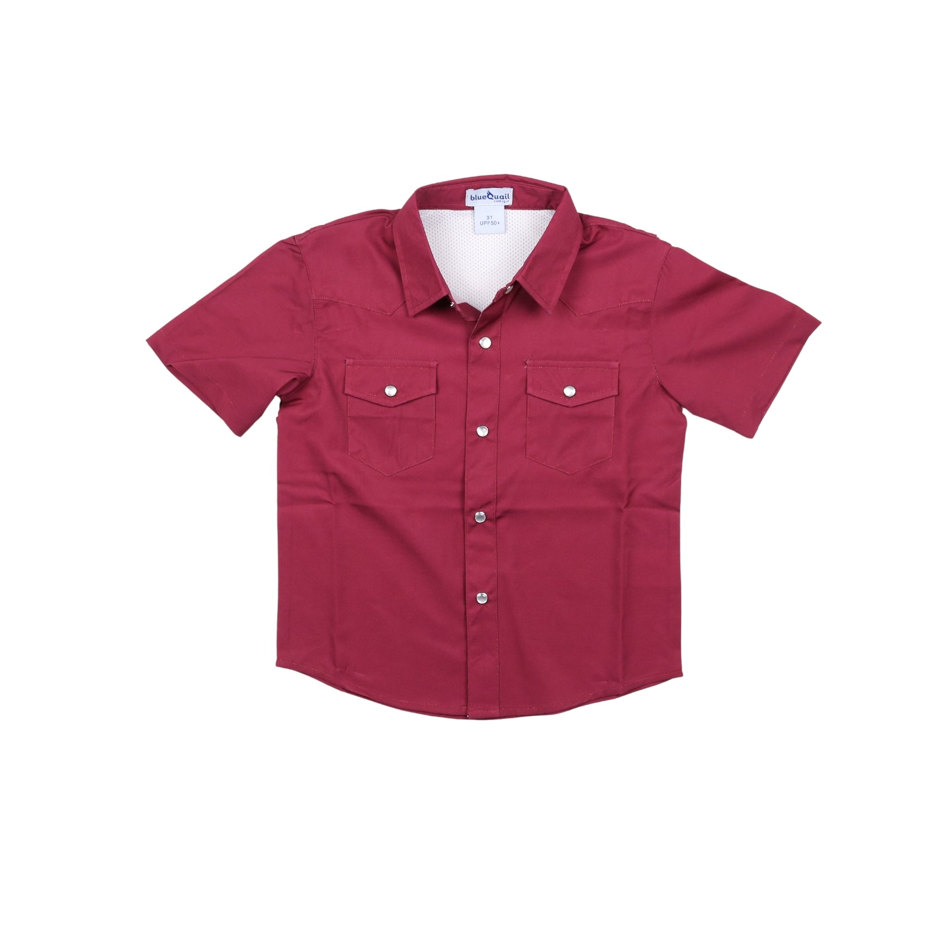 Game Day Maroon Pearl Snap Short Sleeve Shirt