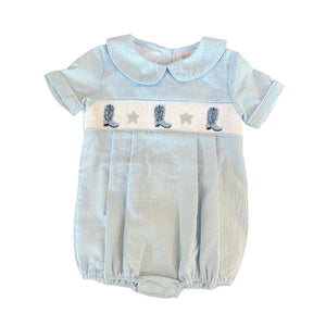 Boogie Boot Smocked Boy Bubble