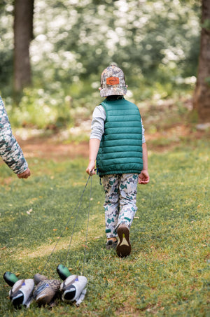 Puffer Vest | Posy Green with Sea Turtle Liner